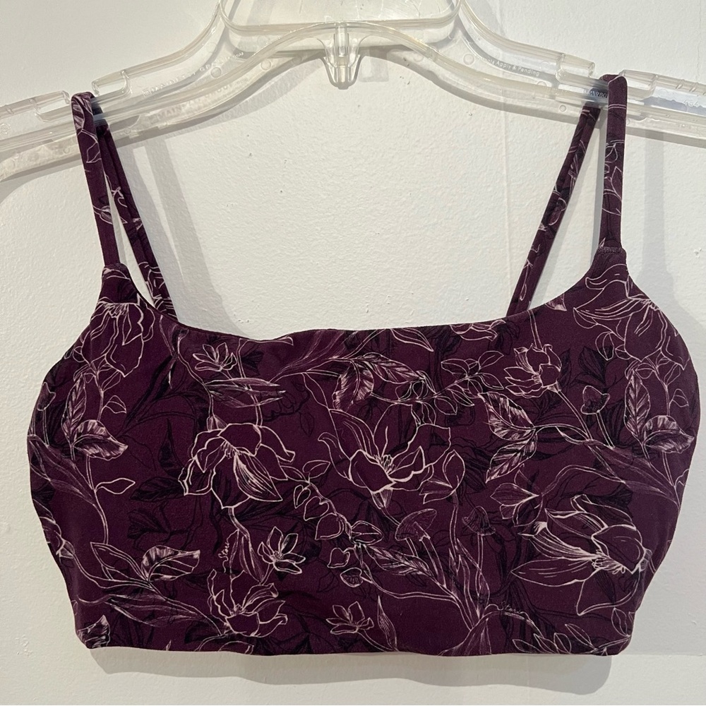 Stori Floral Wonder Sports Bra - Sz 2, Purple/White